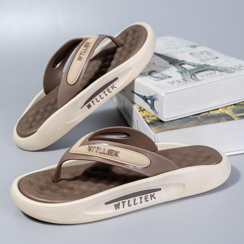 【factory direct】new men's flip-flops: stylish platform sandals with a "cloud-like" cushion – tiktok viral, outdoor trendy slides