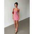 Women's spring/summer new y2k fashion plaid mini cami dress - perfect for young women and concerts