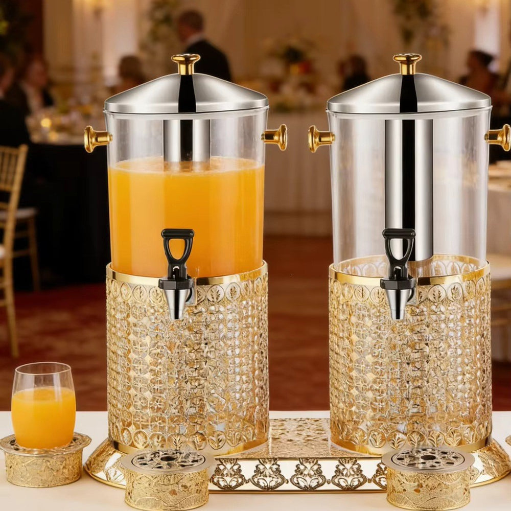 Commercial stainless steel self-service beverage dispenser, 8l european-style cold drink & juice machine, hotel & restaurant water dispenser