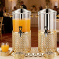 Commercial stainless steel self-service beverage dispenser, 8l european-style cold drink & juice machine, hotel & restaurant water dispenser