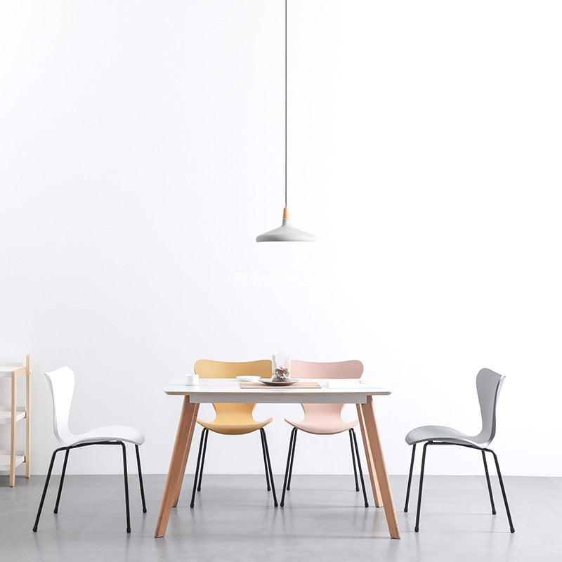 Nordic chair ins Internet celebrity light luxury home backrest dining chair desk simple modern backrest stool casual plastic