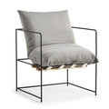 Gray linen single seater