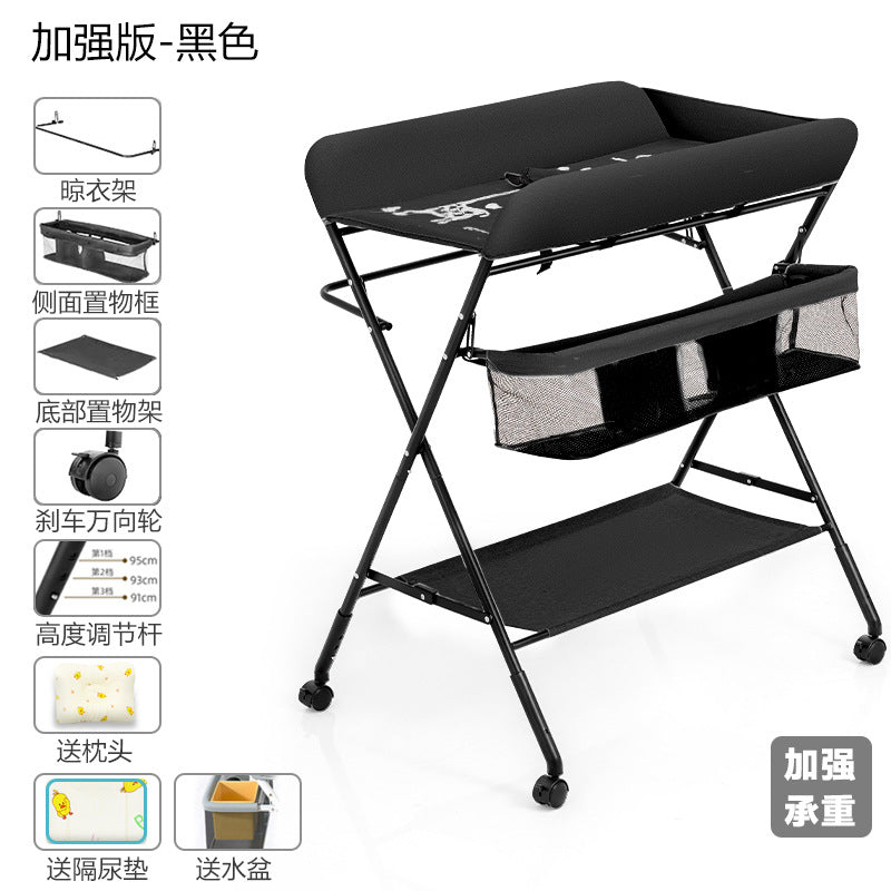 Diaper changing table - portable, multifunctional, foldable baby care station for newborns - bathing, diaper changing, and massage
