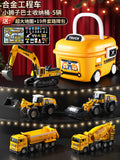 【cartoon bus storage box】construction vehicle 5-piece set