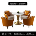 Four chairs [orange] + 80 negotiation table [color can be changed]