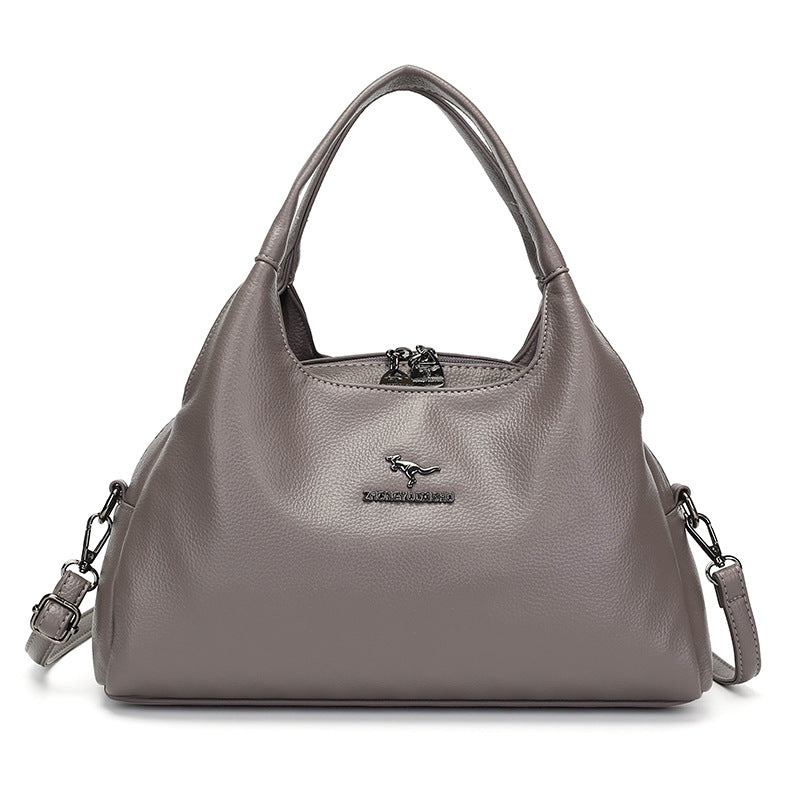 New arrival cross-border shoulder bag pure color large capacity casualeasiest for match crossbody bag classy pure color lychee pattern ladieswear bag