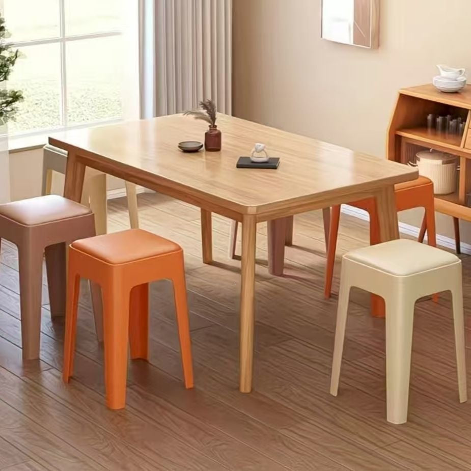 Comfortable restaurant soft-padded plastic stool, bench, fast food restaurant long-seat soft stool, new home use thickened plastic stool