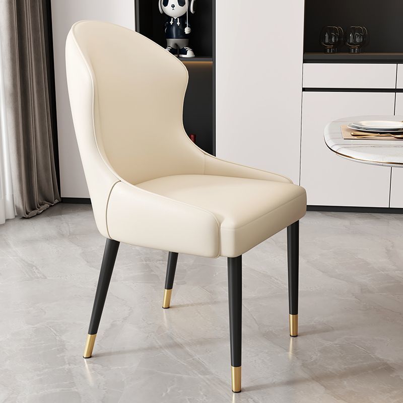 Dining chair - modern minimalist home restaurant chair, comfortable backrest, iron art dining table chair, nordic light luxury hotel chair