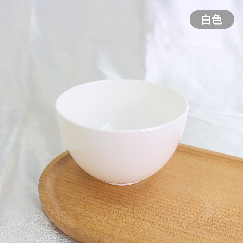 Large beauty salon mask bowl - hard plastic, spa mask, beauty tool - large gold bowl, white bowl, diameter 10.9cm