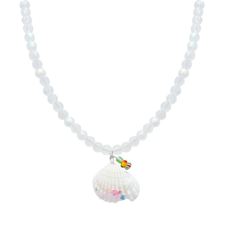 Beach vacation style starfish shell necklace for women 2026 new style classyaccessible luxuryniche style clavicle chain accessories