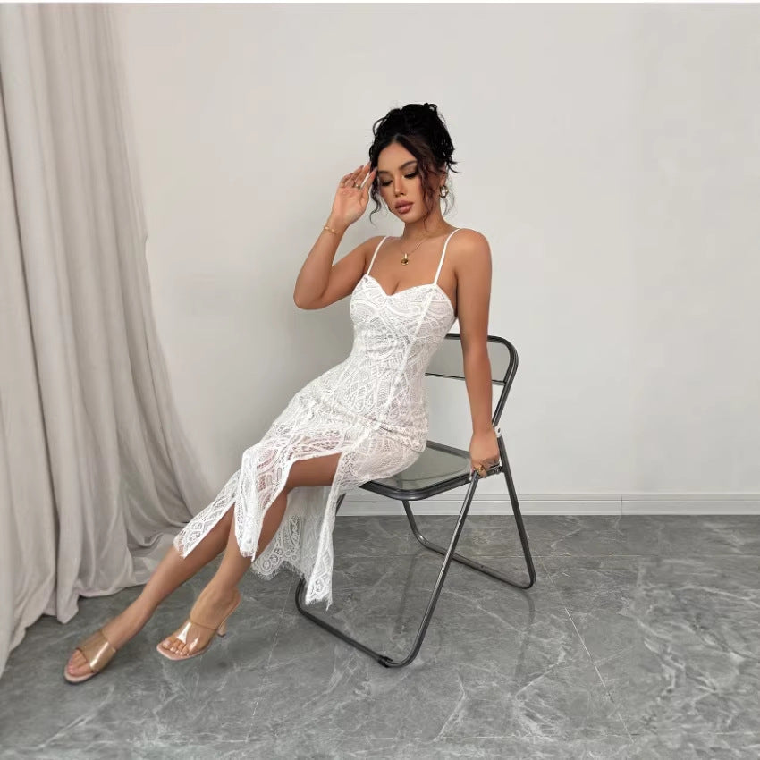 hot-selling new european and american style women's party sequin v-neck sexy evening dress