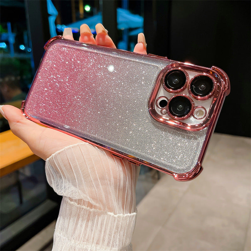 All-inclusive lens film four-corner airbag apple 17 mobile phone case suitable for iphone14 anti-fall 13promax protective cover