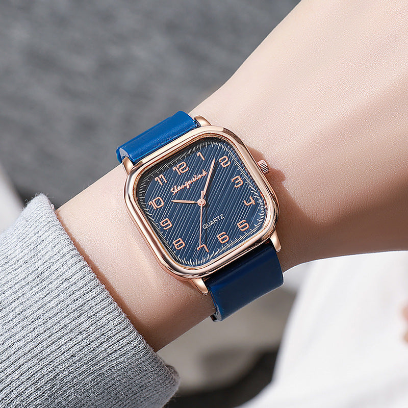 Shangmei square arabic numerals scale silicone strap fashion quartz women's watch factory direct sales wholesale