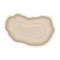 Irregular shaped rug for living room, wabi-sabi cream style, premium, wash-free, wipeable, thickened sofa bed bedroom carpet floor mat