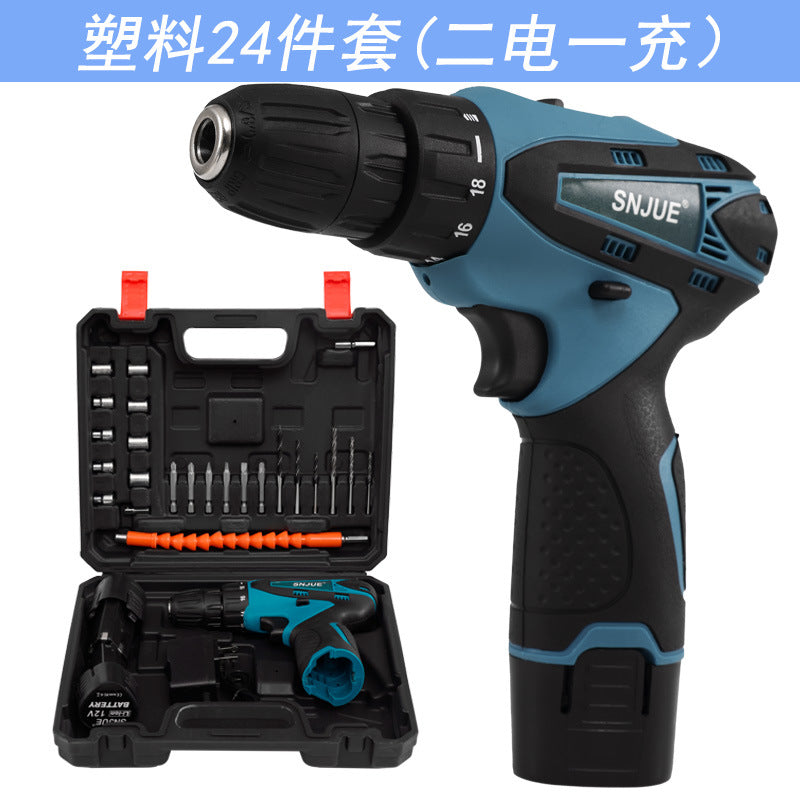 12V lithium battery drill electric screwdriver electric wrench charging hand electric drill brush hand electric drill electric screwdriver pistol drill