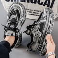 Winter men's new breathable mesh teenager sports shoes men's trendy versatile tire sole chunky dad shoes