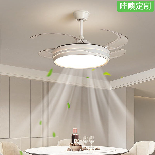 [Wow] Minimalist invisible fan light household modern simple bedroom 2025 new smart ceiling fan light