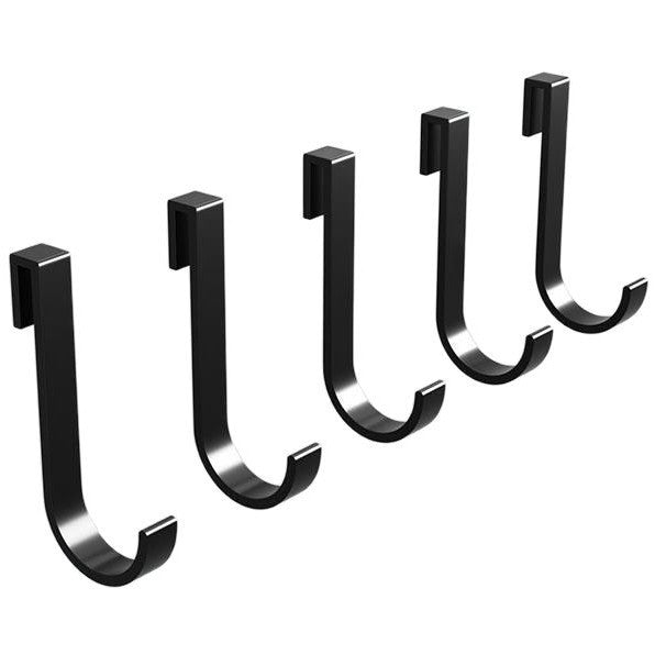 Wholesale storage rack hooks kitchen hanging rack j-shaped hook solid space aluminum nail-free hook movable card hook accessories