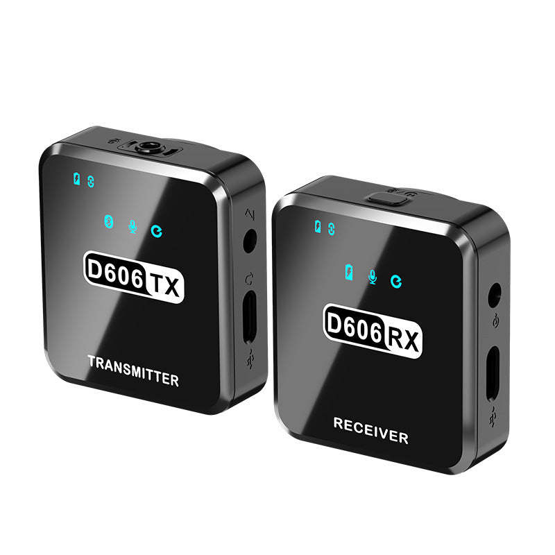 Lavalier type two-way monitoring wireless microphone, support camera, mobile phone sound card, live video shooting, noise reduction and radio