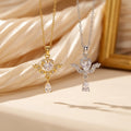 popular versatile zirconium-inlaid love necklace, accessible luxury niche jewelry for women, high-end sense of exquisite non-fading clavicle chain