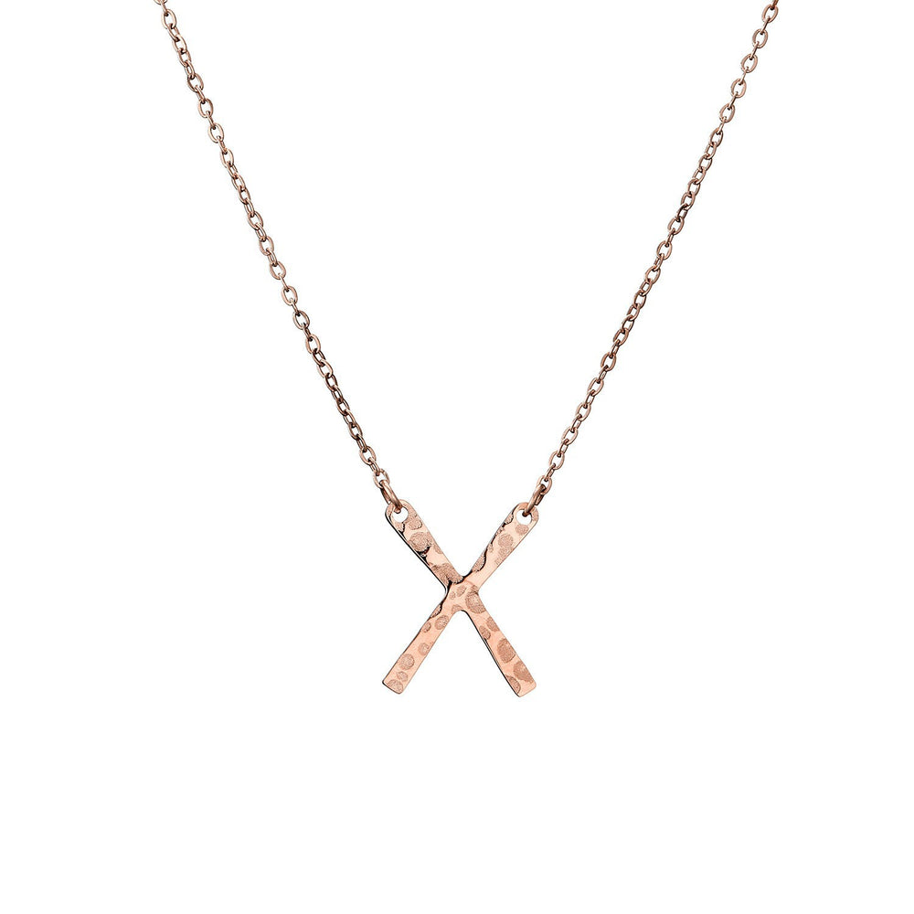 St.delan european and american punk stainless steel necklace fashionxletter hammer pattern pendant simple gold-plated necklace clavicle