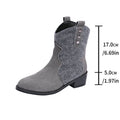 Plus sizeexportexportfall and winternew arrivalladies plus sizecasualfashion short boots pointed toe gray women's shoes