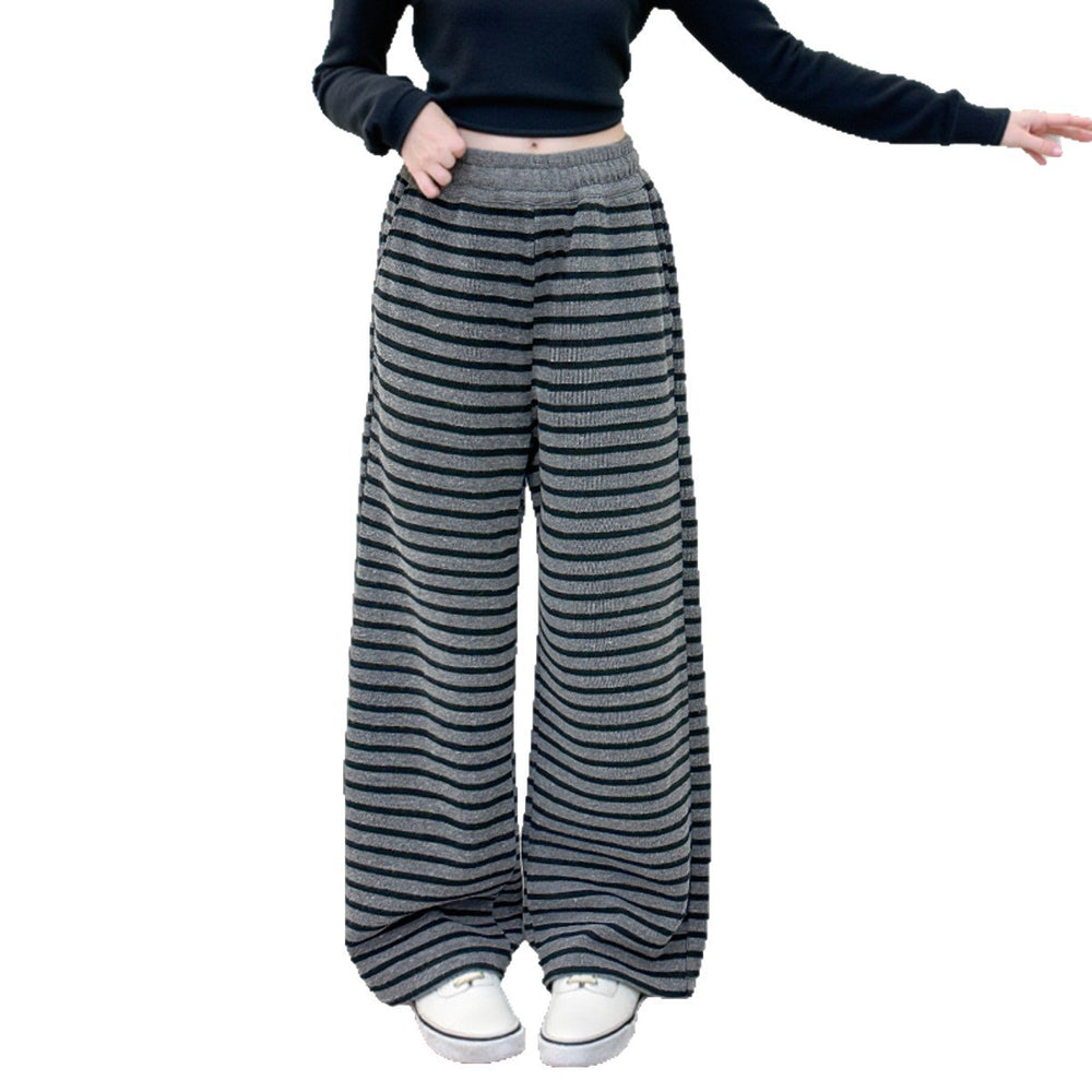 Girls' autumn pants - new  styles for older girls: striped sweatpants, casual wide-leg trousers for kids