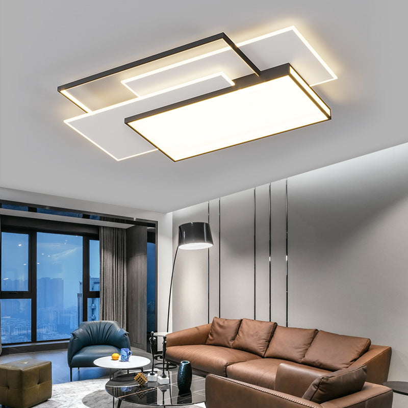 Living room light simple modern minimalist 2025 new rectangular Guangdong Zhongshan bedroom ceiling whole house lighting combination