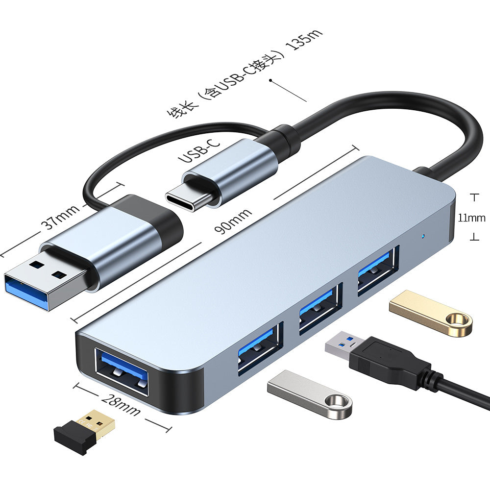 Factory direct sales type c hub seven-port eight-in-one laptop tablet usb expansion hub splitter