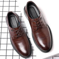 Men's leather dress shoes - soft leather, soft sole - live stream, business formal, youth casual, groomsmen, wedding shoes