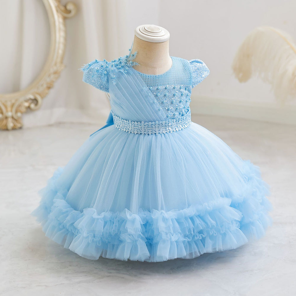 Fashionin stocknew arrival baby girl tutu gauze cake princess dress first birthday evening dress dressgirl dress