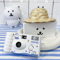 Self-deprecating bear chiikawa disposable film camera - point and shoot with flash - perfect birthday gift for students