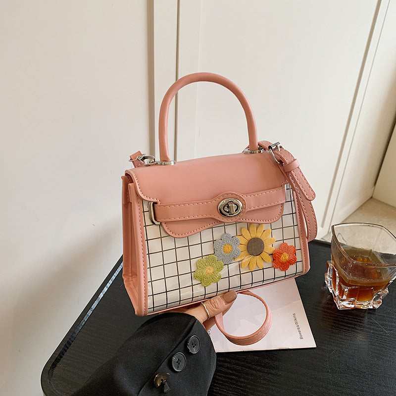 Cross-border new niche portable small square bag women's bag 2025 new trendy fashion hand carry Kelly bag messenger bag