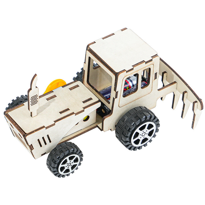 Science and technology small production plowing machine model DIY children hand-assembled model steam maker scientific experimental materials