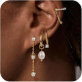 European and american cross-border hot-selling real gold brass electroplated french retro tassel zircon earrings women's high-end set