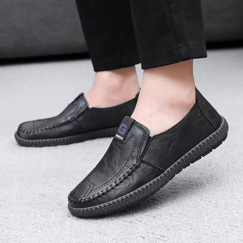 Spring/summer new arrivals: men's leather shoes - versatile korean & british style, trendy fashion, business shoes, slip-ons, casual shoes - dropshipping available