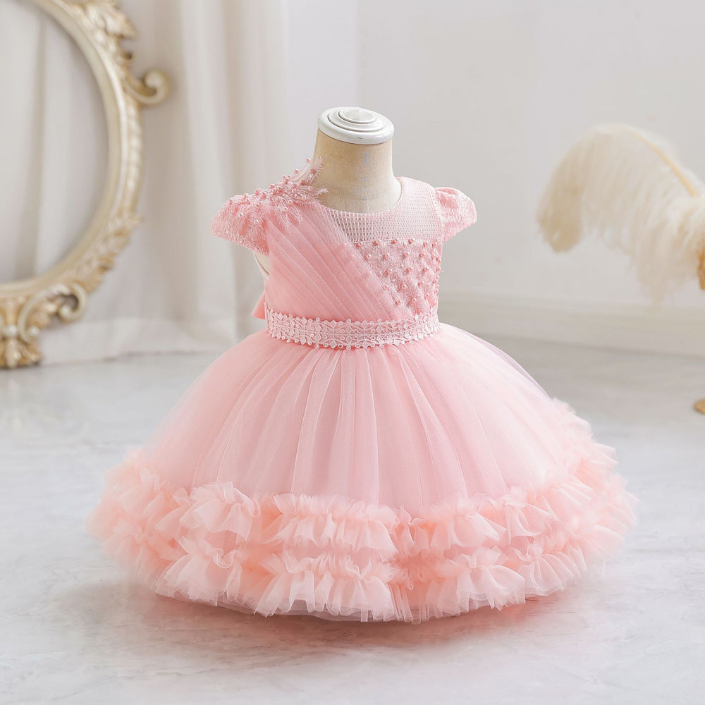 Fashionin stocknew arrival baby girl tutu gauze cake princess dress first birthday evening dress dressgirl dress