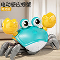 Rechargeable automatic induction charging electric escape crab with lights and music - realistic crawling toy for boys and girls - hot seller for street vendors