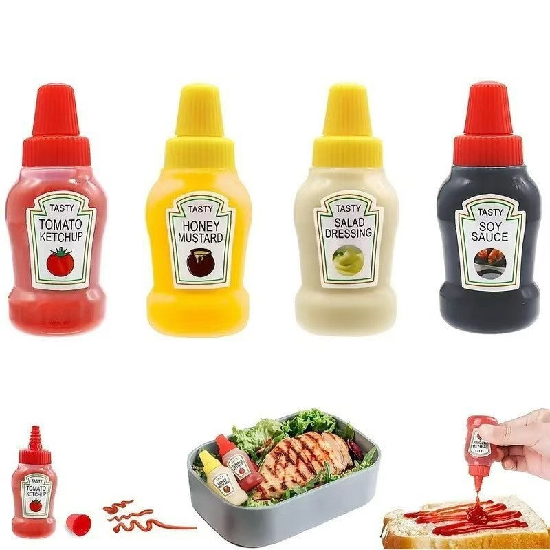 Mini sauce bottle plastic squeeze sauce bottle japanese style squeeze condiment bottle food grade portable soy sauce bottle cross-border