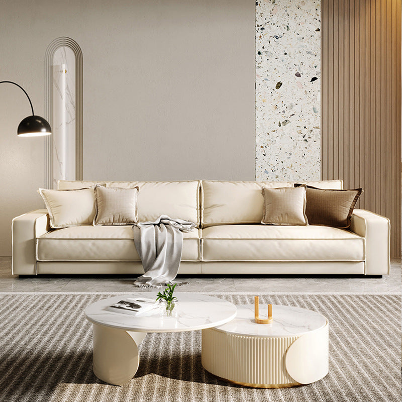Foshan furniture factory: custom baxter budapest sectional sofa - italian-inspired light luxury living room set for small spaces