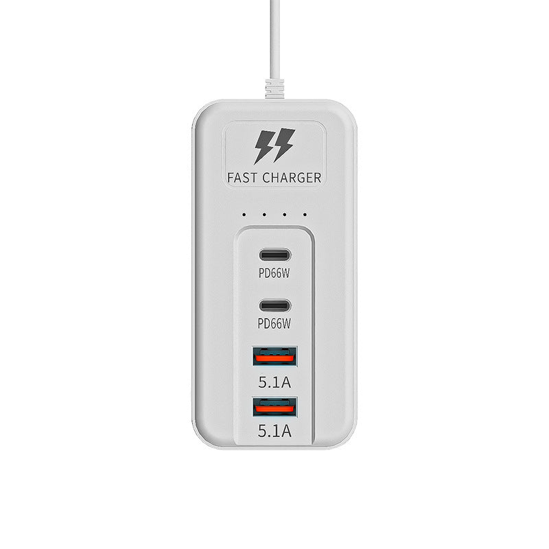 Multi-port usb charger pd fast charging typec5.1a mobile phone fast charging us standard 2-pin pd charging head 66w