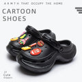 Spongebob squarepants thick sole goddess nightclub high heels crocs summer heightened toe beach sandals women's slippers