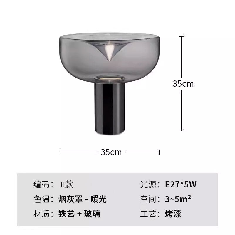 Modern minimalist glass table lamp - bedroom bedside lamp - designer high-end nordic style - living room, study, decorative home & hotel lighting