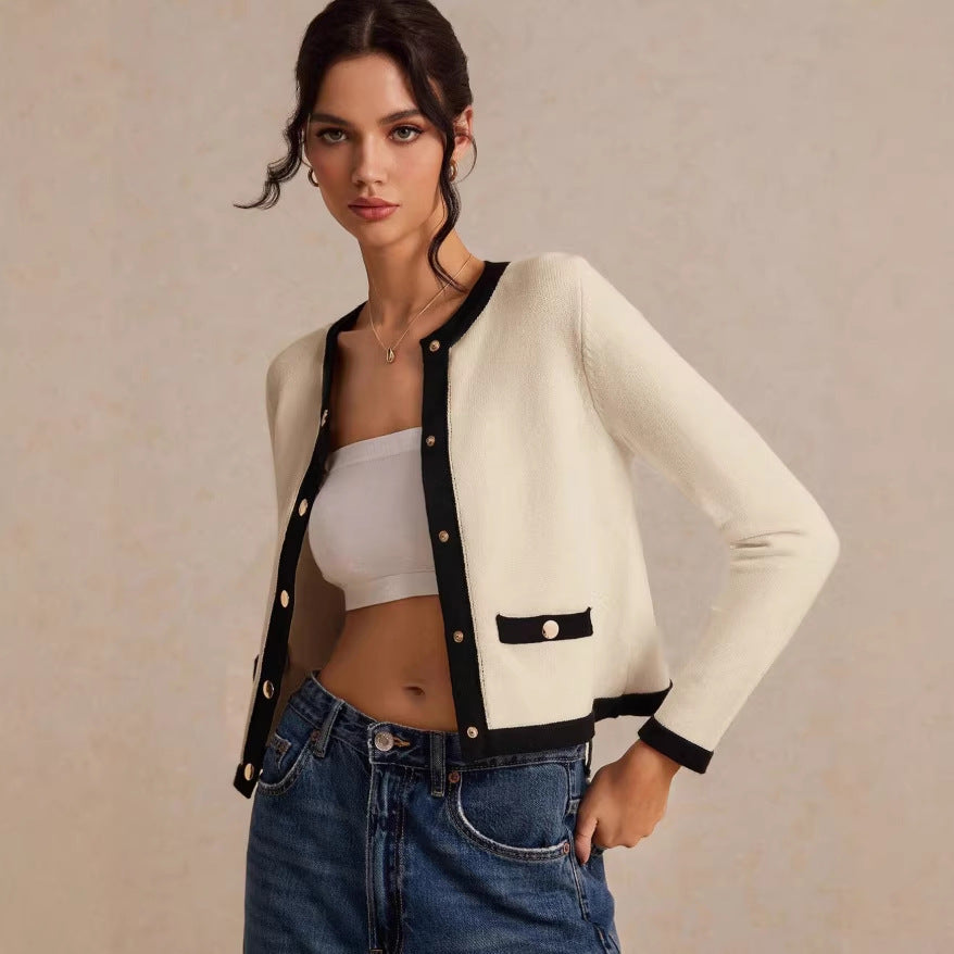 new european and american style fashionable women's knitted sweater - chic chanel-inspired design