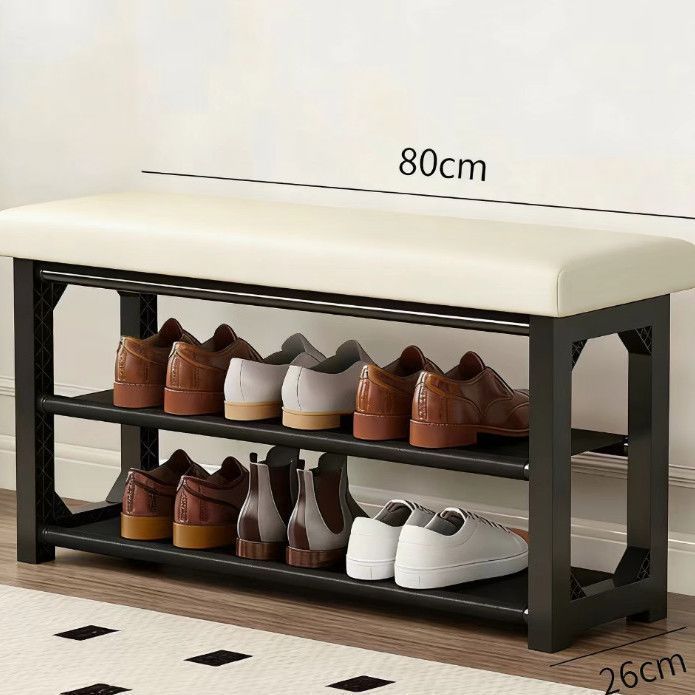 Shoe changing stool for home can sit on shoe cabinet stool all-in-one entrance door iron artaccessible luxuryclassy sense of wearing shoe stool entrance shoe rack