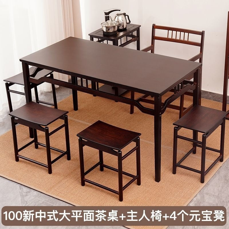 New chinoiserie tea table and chair combination office kung fu coffee table for home living room balcony tea table tea table