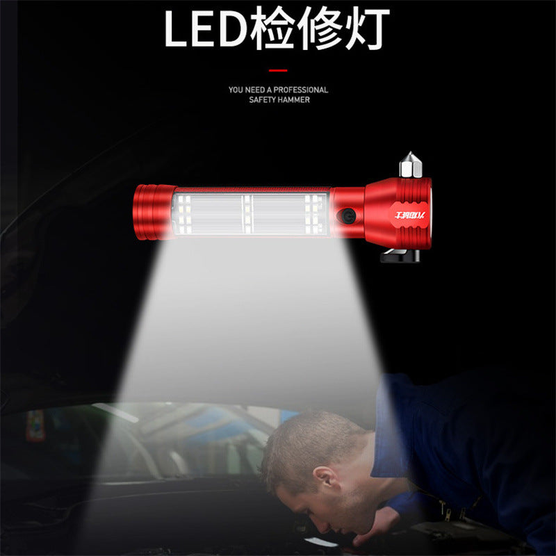 Laiben Automobile Safety Hammer Multifunctional LED Flashlight Car Escape Hammer One Second Window Breaking Artifact Emergency Kit