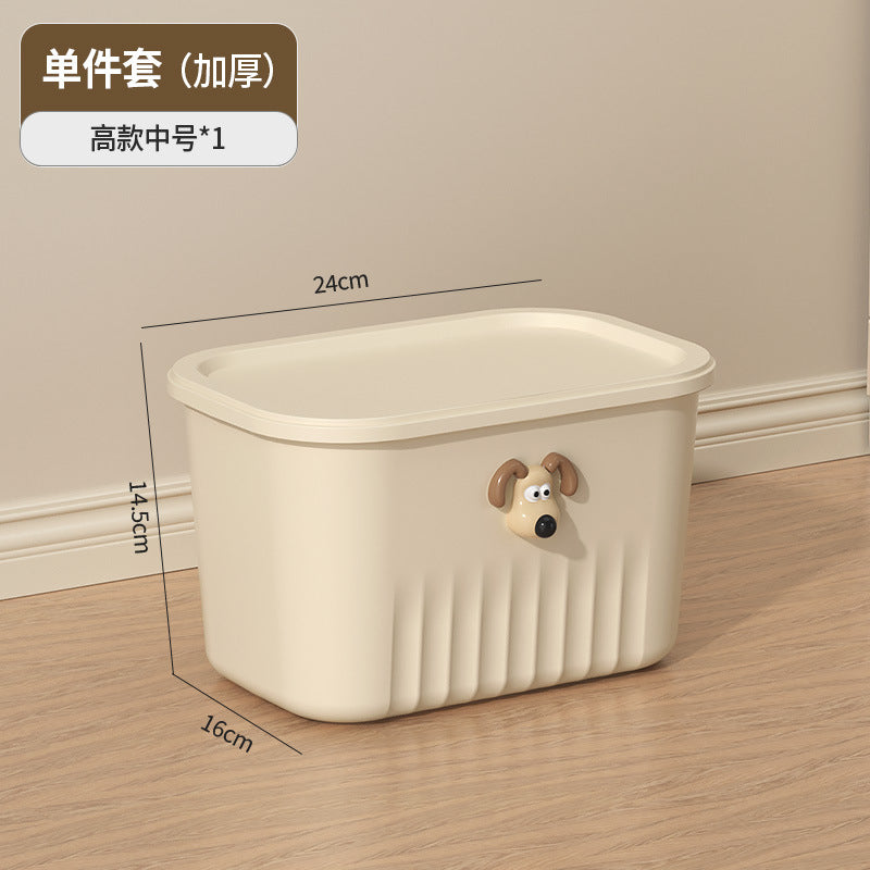 Miscellaneous storage box dormitory desktop storage box toy cream style cosmetics storage box snack plastic storage box