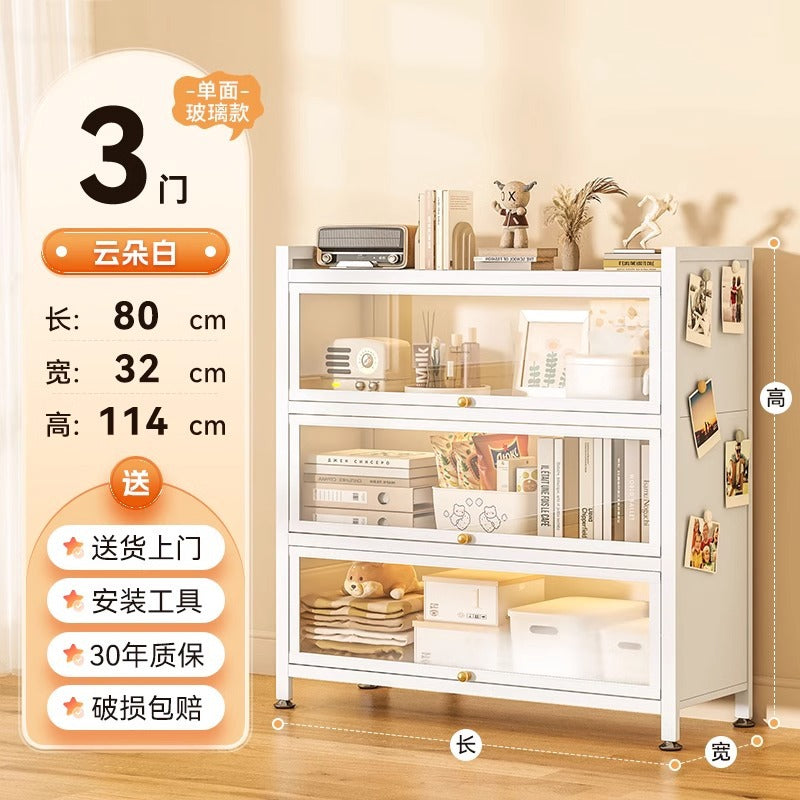 Figure display cabinet glass display cabinet model display rack steel storage cabinet for home dustproof collection storage cabinet