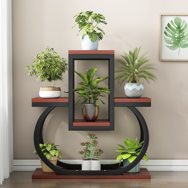 Wrought iron flower stand indoor for home balcony bay window storage living room creative succulent pothos floor-standing thickened flower stand flower pot